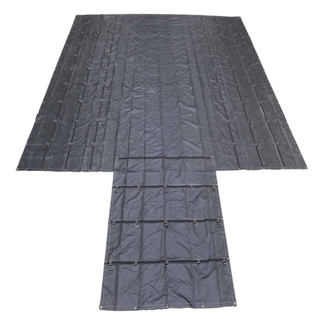 Us Cargo Control Tarp, Black, PVC Coated Polyester LLT24208-BLK